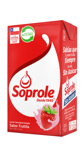 Leche sabor Frutilla 1L